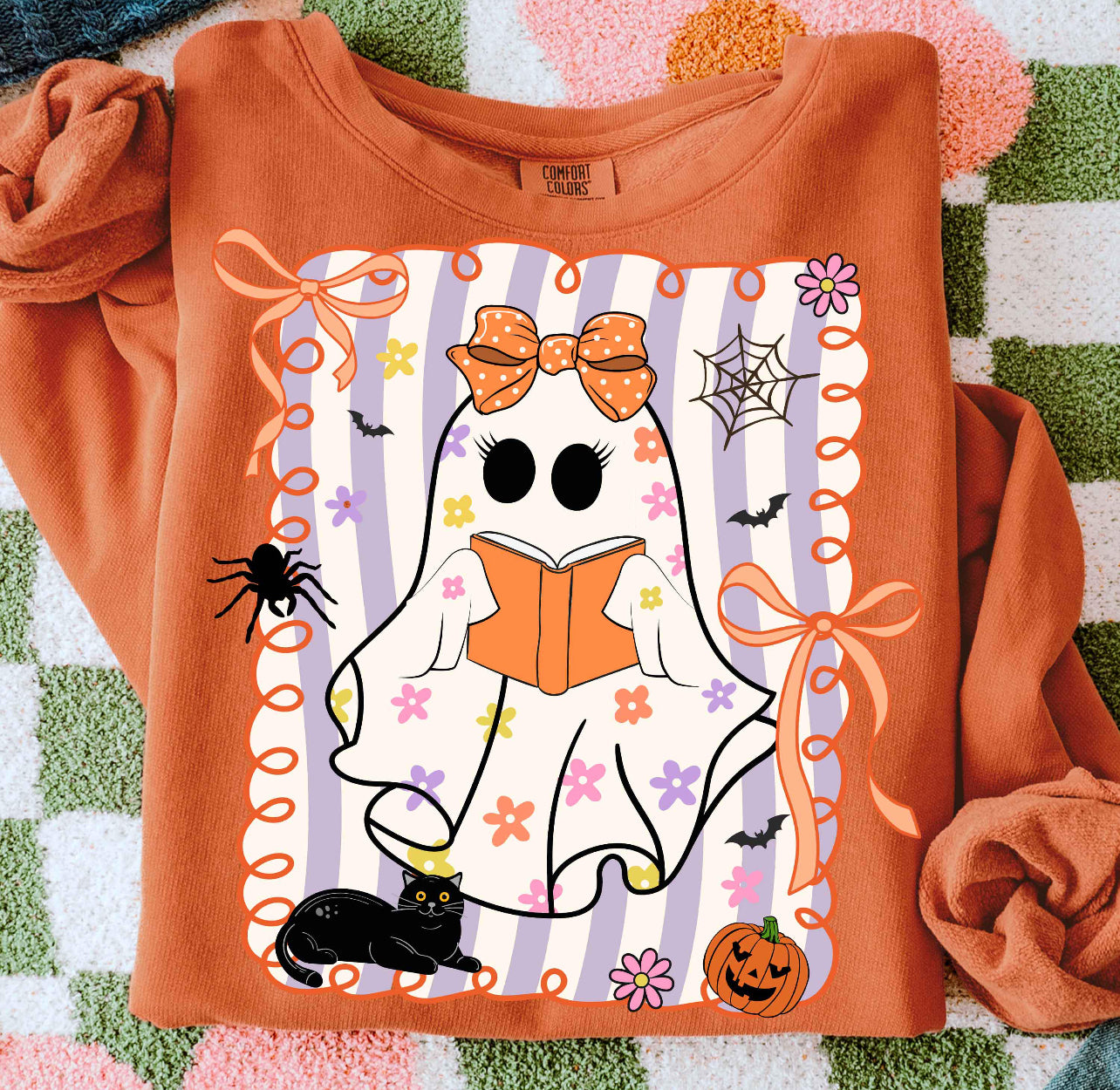 GHOST READING CAT - DTF TRANSFER