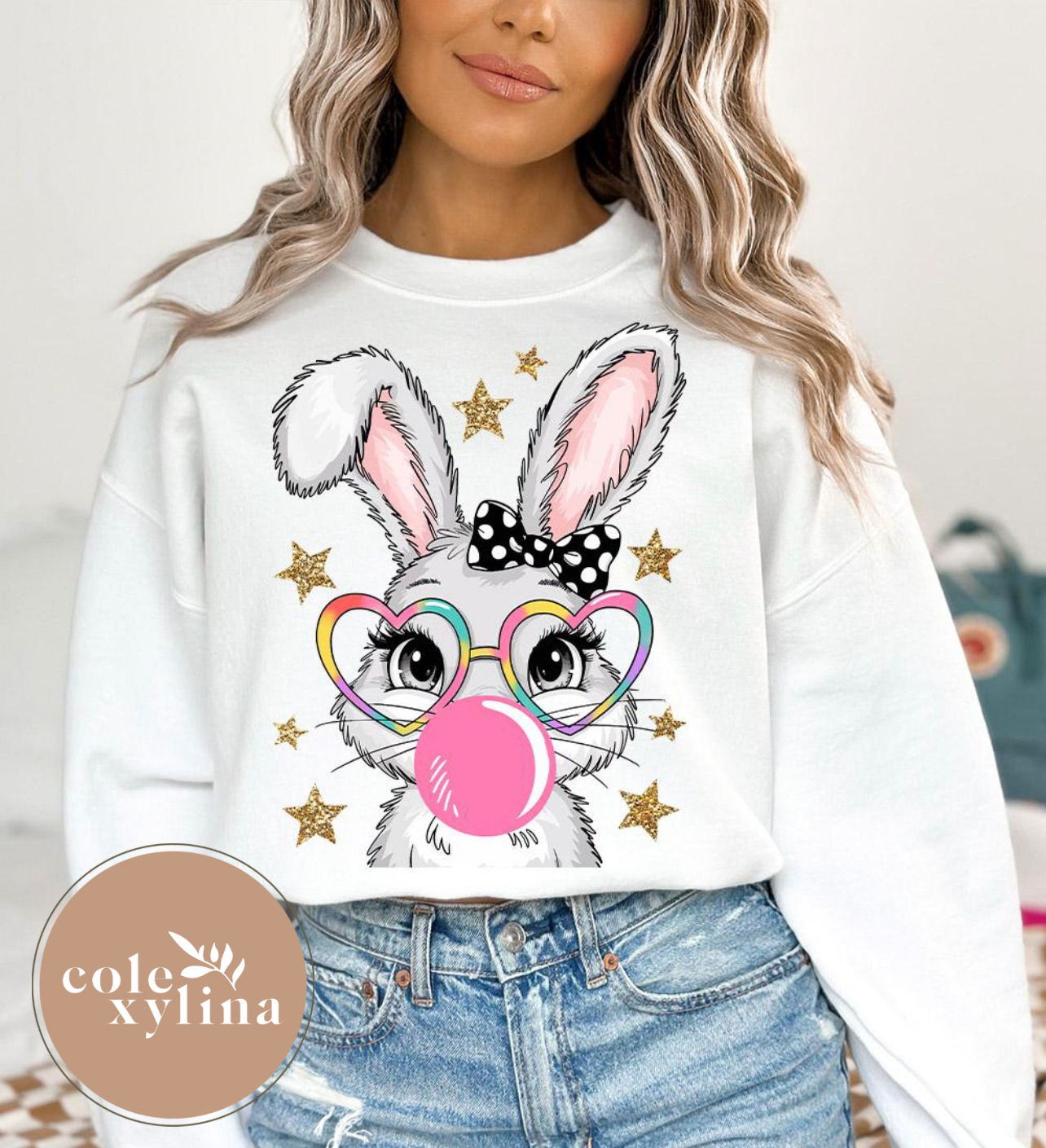 BUNNY EASTER BLOWING GUM - DTF TRANSFER