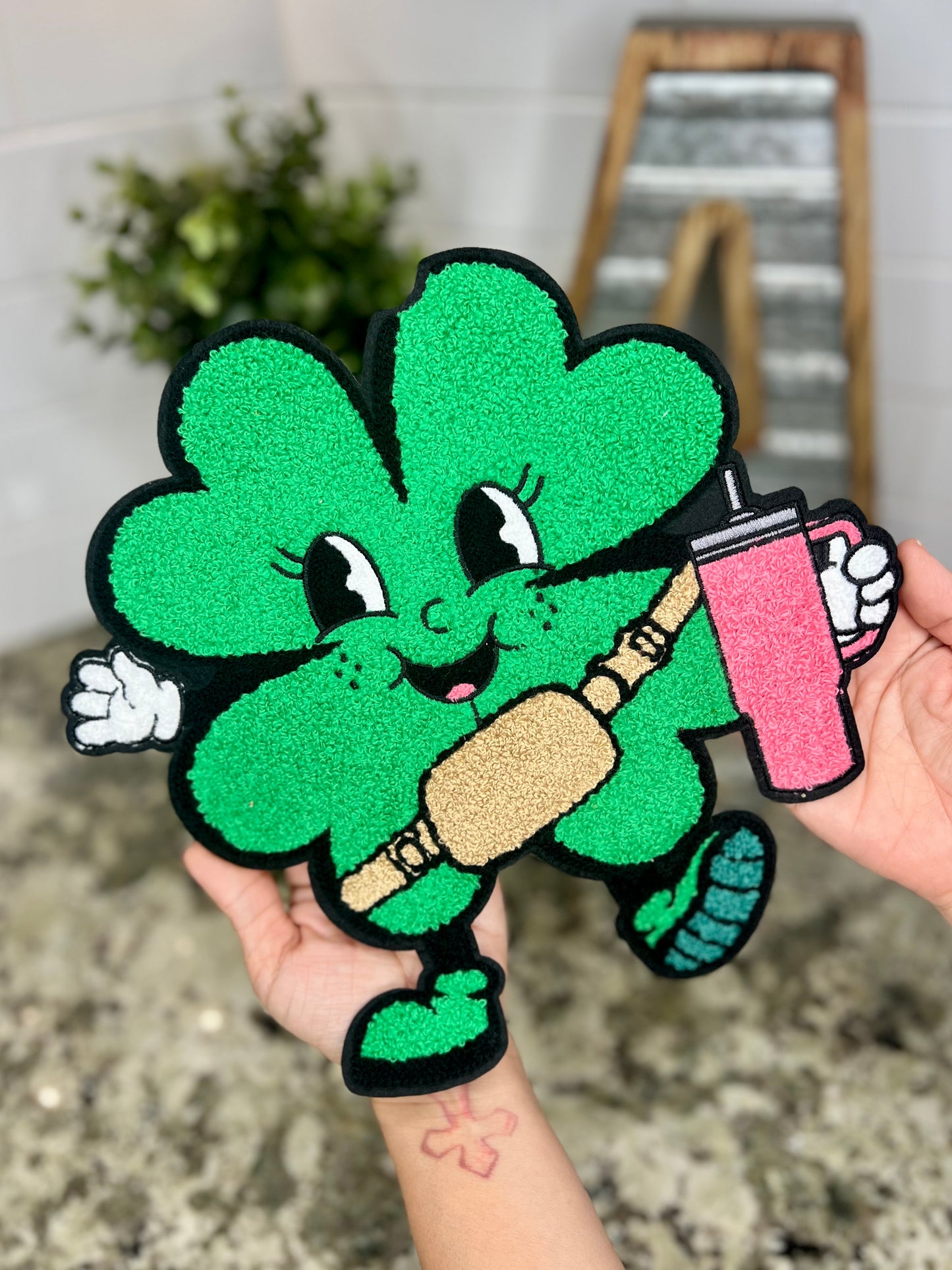 LUCKY CLOVER - CHENILLE PATCH