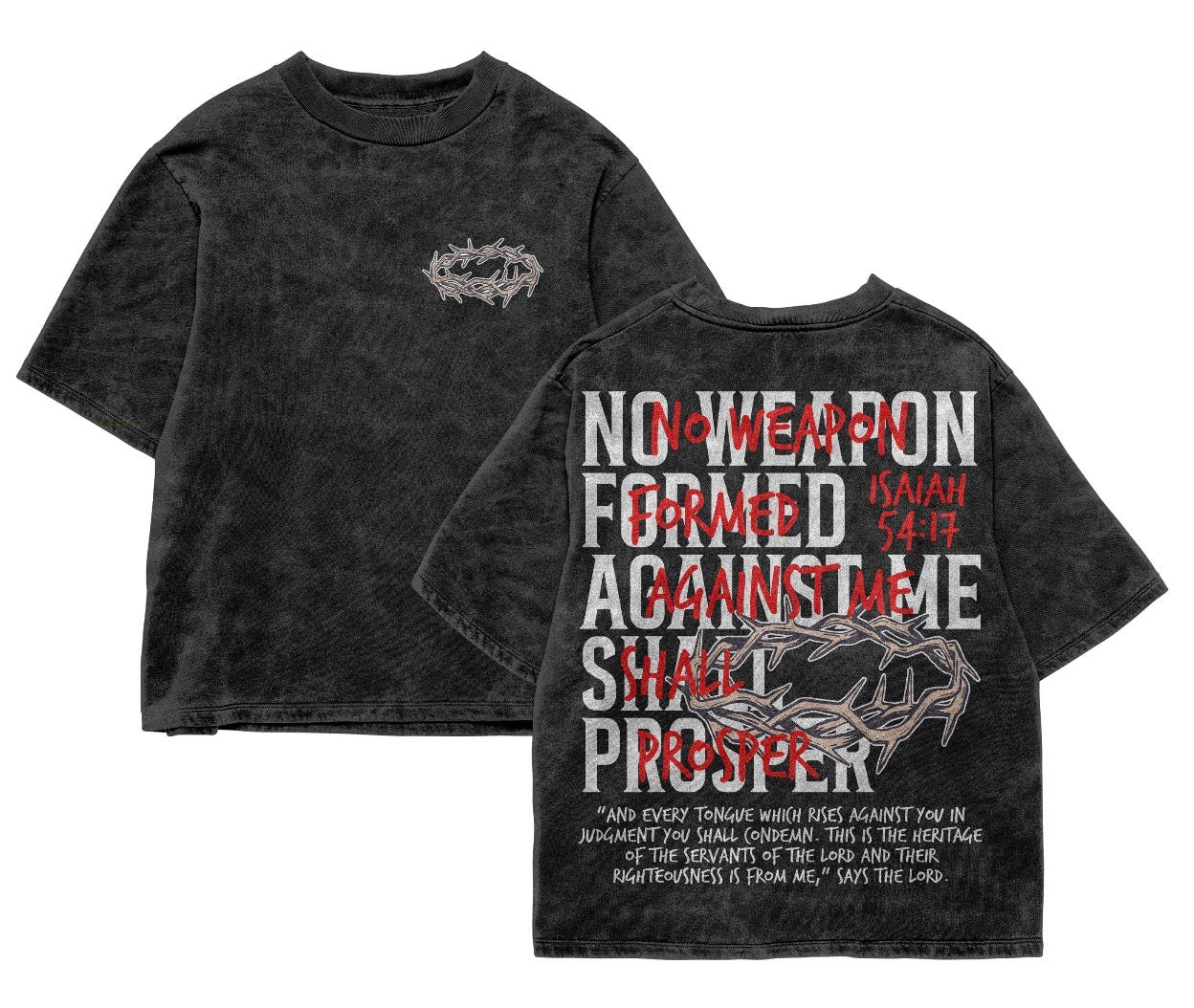NO WEAPON FORMED AGAINST ME (2 OPTIONS) - DTF TRANSFER