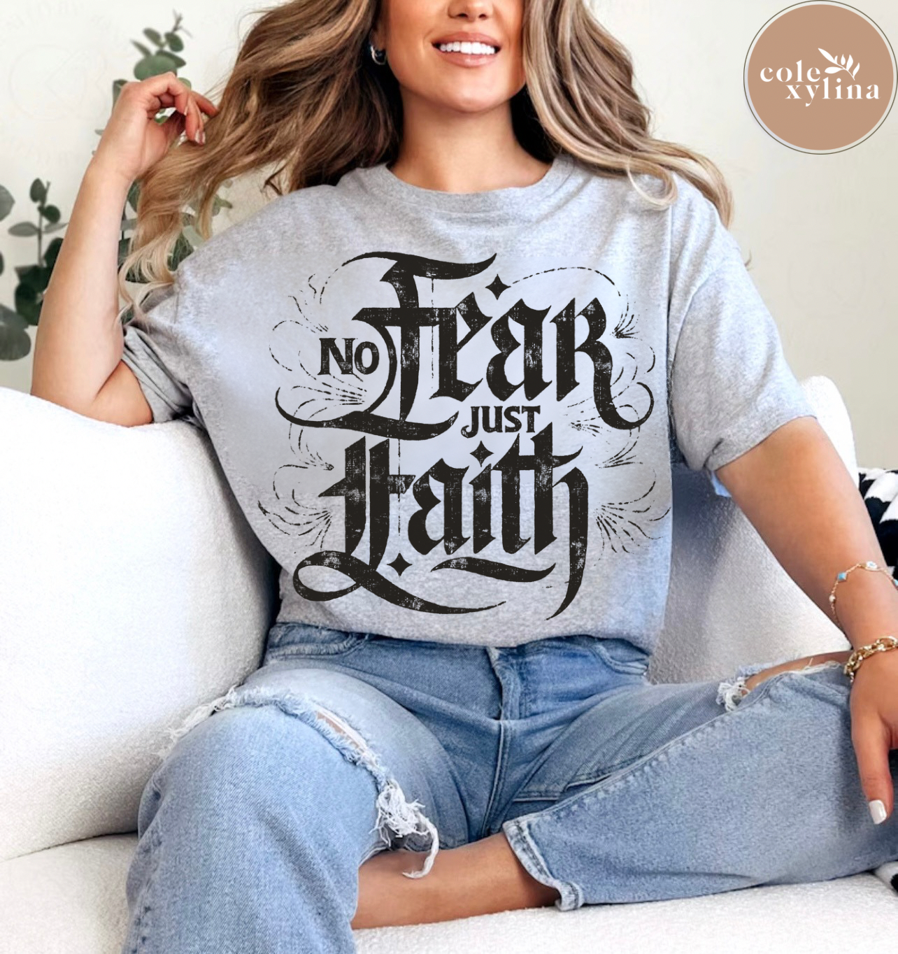 NO FEAR JUST FAITH BLACK (2 OPTIONS) - DTF TRANSFER
