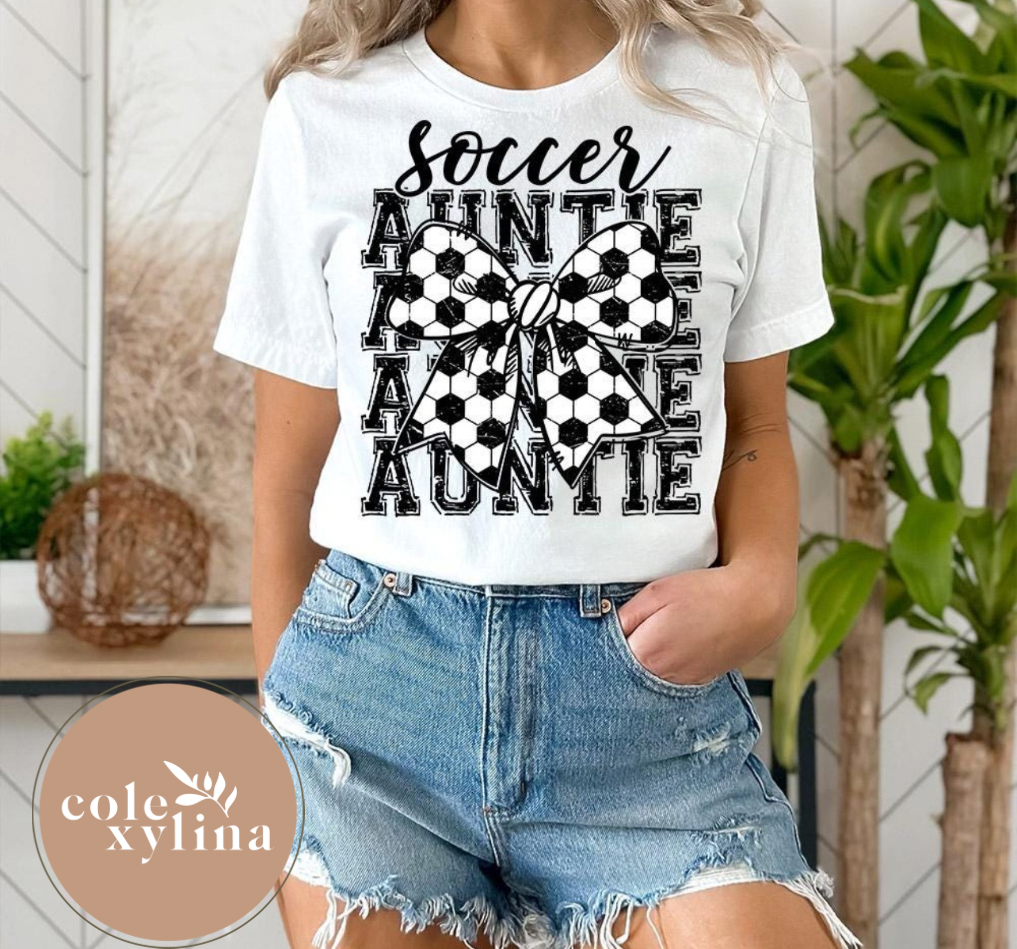 SOCCER AUNTIE COQUETTE - DTF TRANSFER