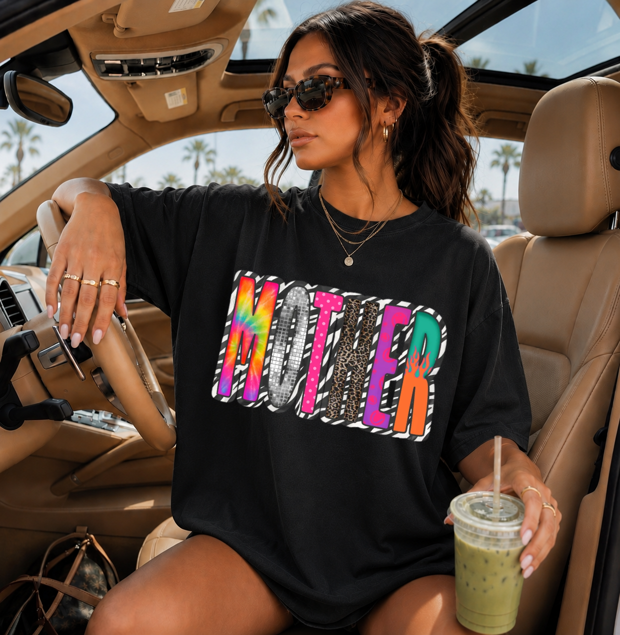 TRENDY COLORFUL MOTHER - DTF TRANSFER