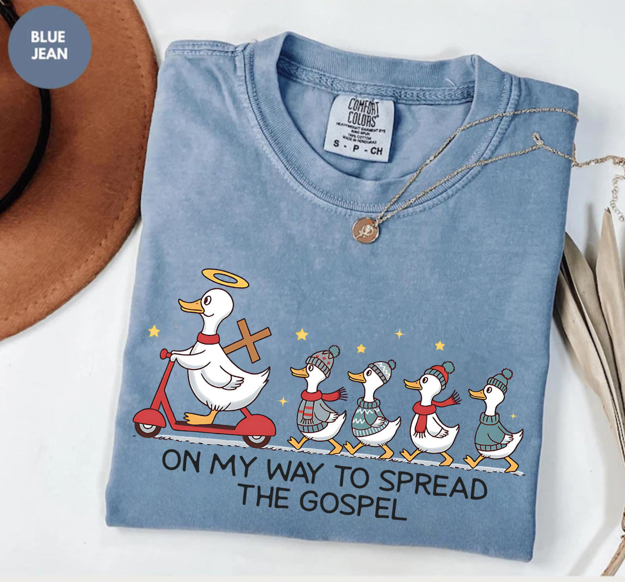 ON MY WAY TO SPREAD THE GOSPEL BLUE - DTF TRANSFER