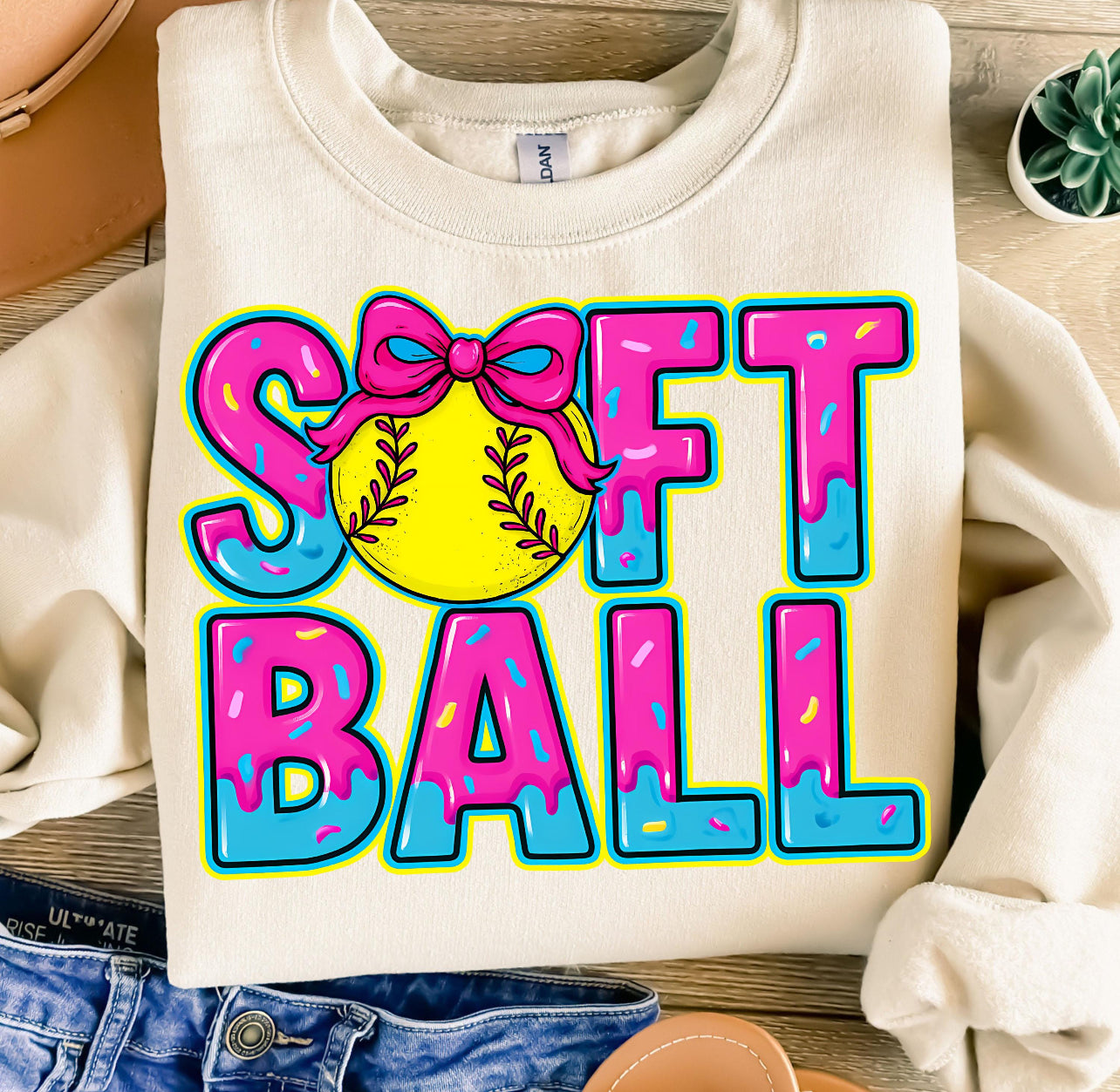 SPRINKLE DRIP SOFTBALL - DTF TRANSFER
