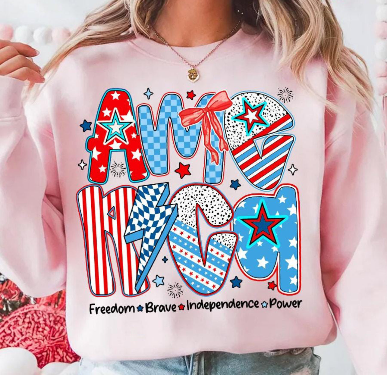 FREEDOM BRAVE INDEPENDENCE POWER - DTF TRANSFER