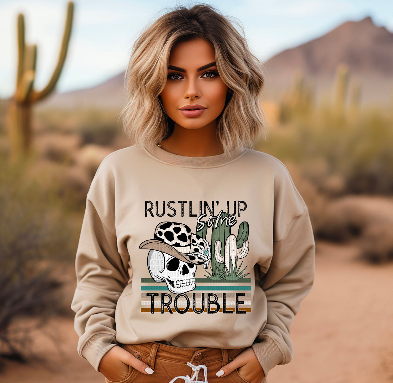 RUSTLIN’ UP TROUBLE - DTF TRANSFER