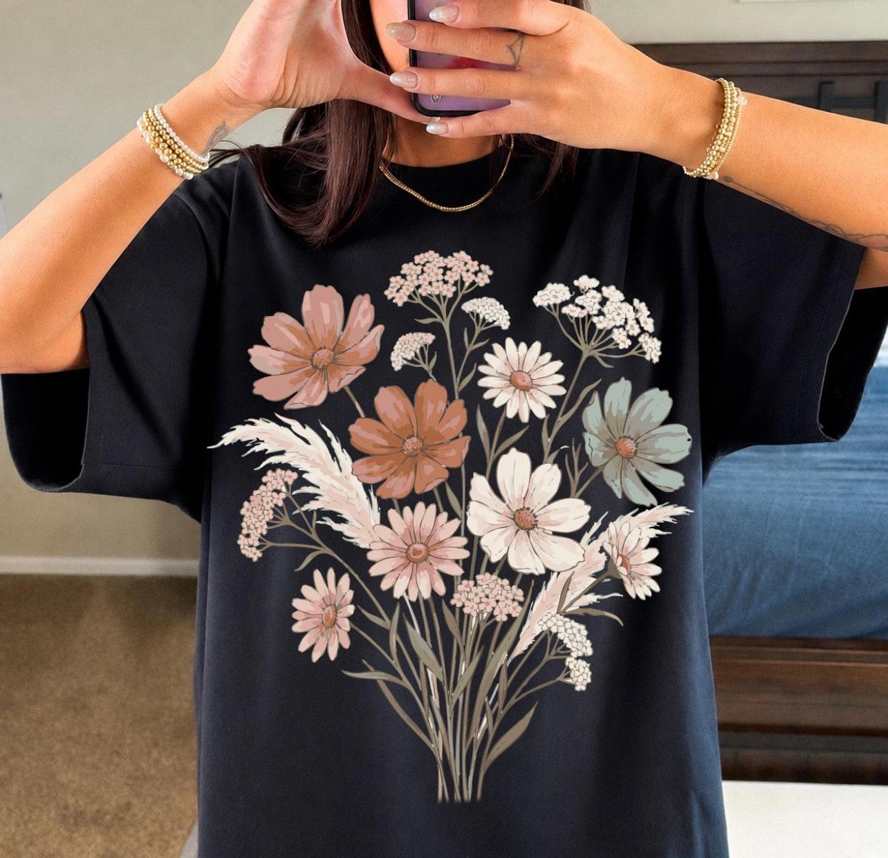 NEUTRAL FLOWERS - DTF TRANSFER