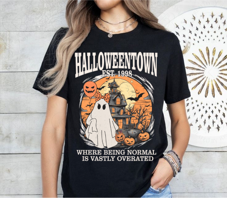 (DTF TRANSFER) HALLOWEEN TOWN OFF WHITE