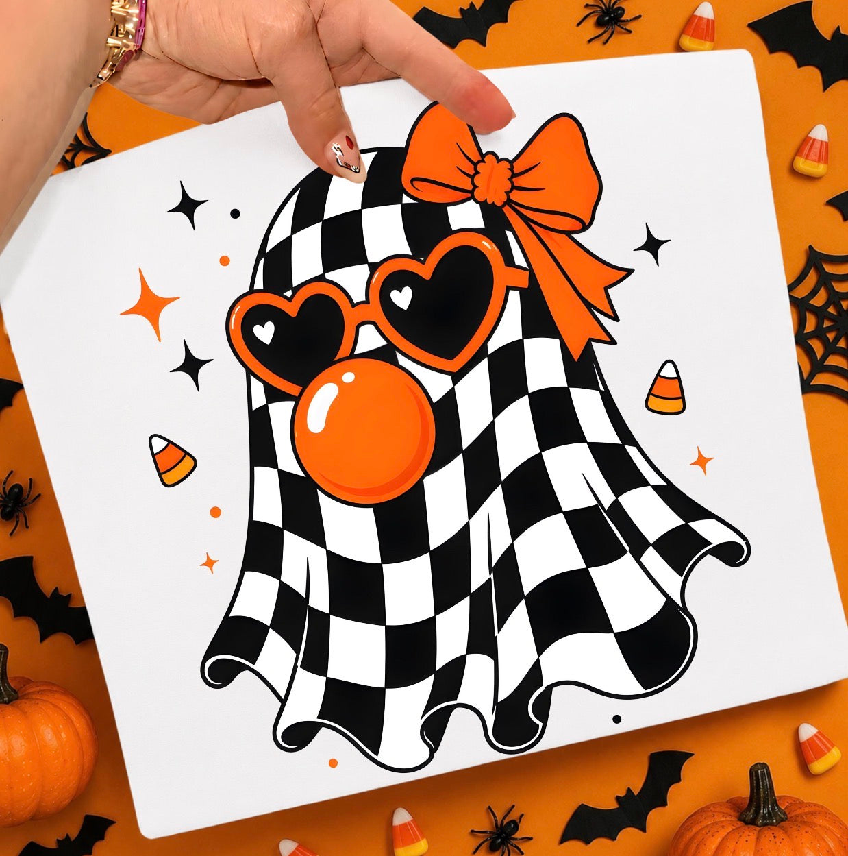 CHECKERED GHOST GUM - DTF TRANSFER