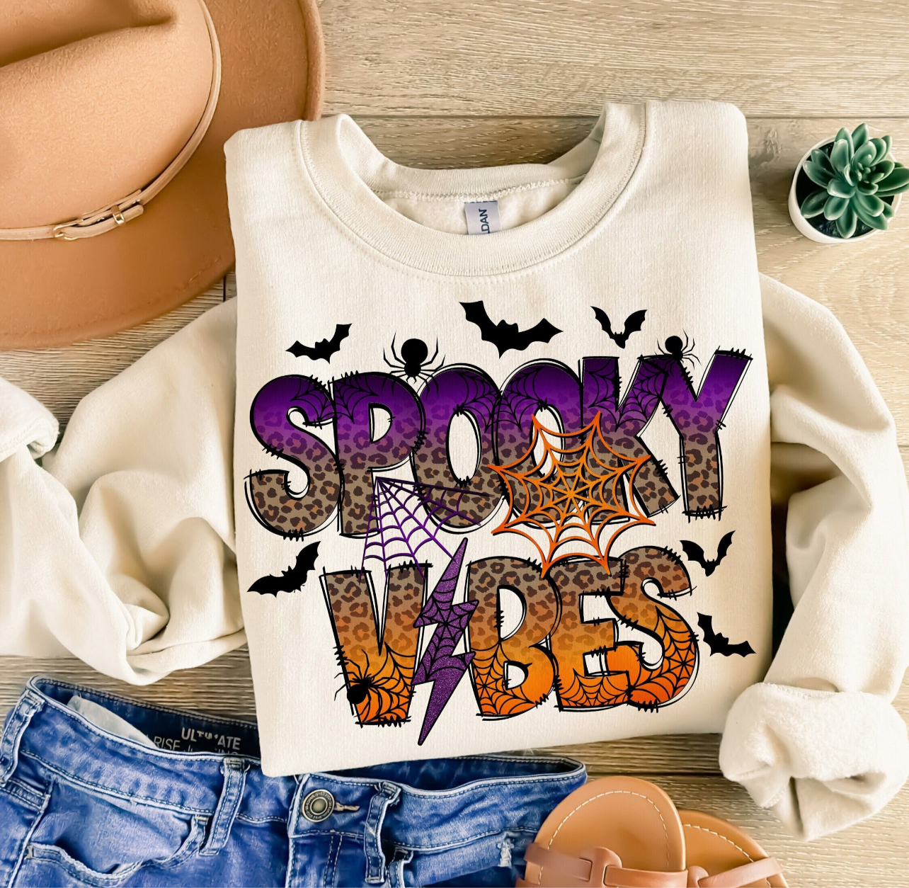 (DTF TRANSFER) SPOOKY VIBES WEBS