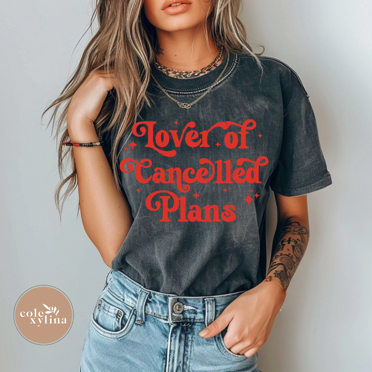 LOVER OF CANCELLED PLANS RED - DTF TRANSFER