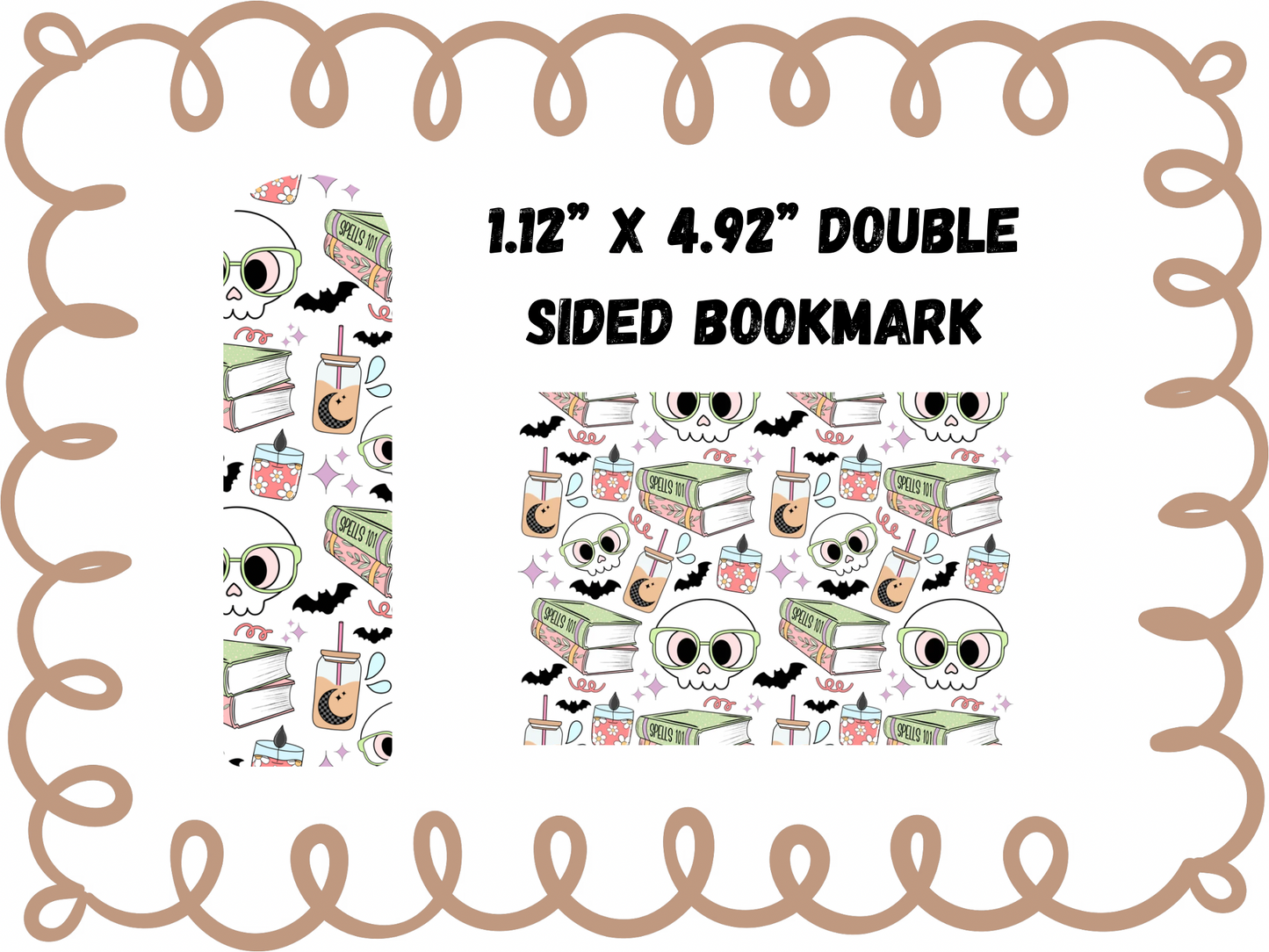 2PK SPOOKY READERS BOOK CLUB - UV DTF DOUBLE SIDED BOOKMARK