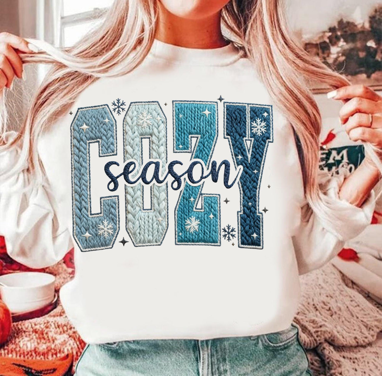 FAUX YARN COZY SEASON - DTF TRANSFER