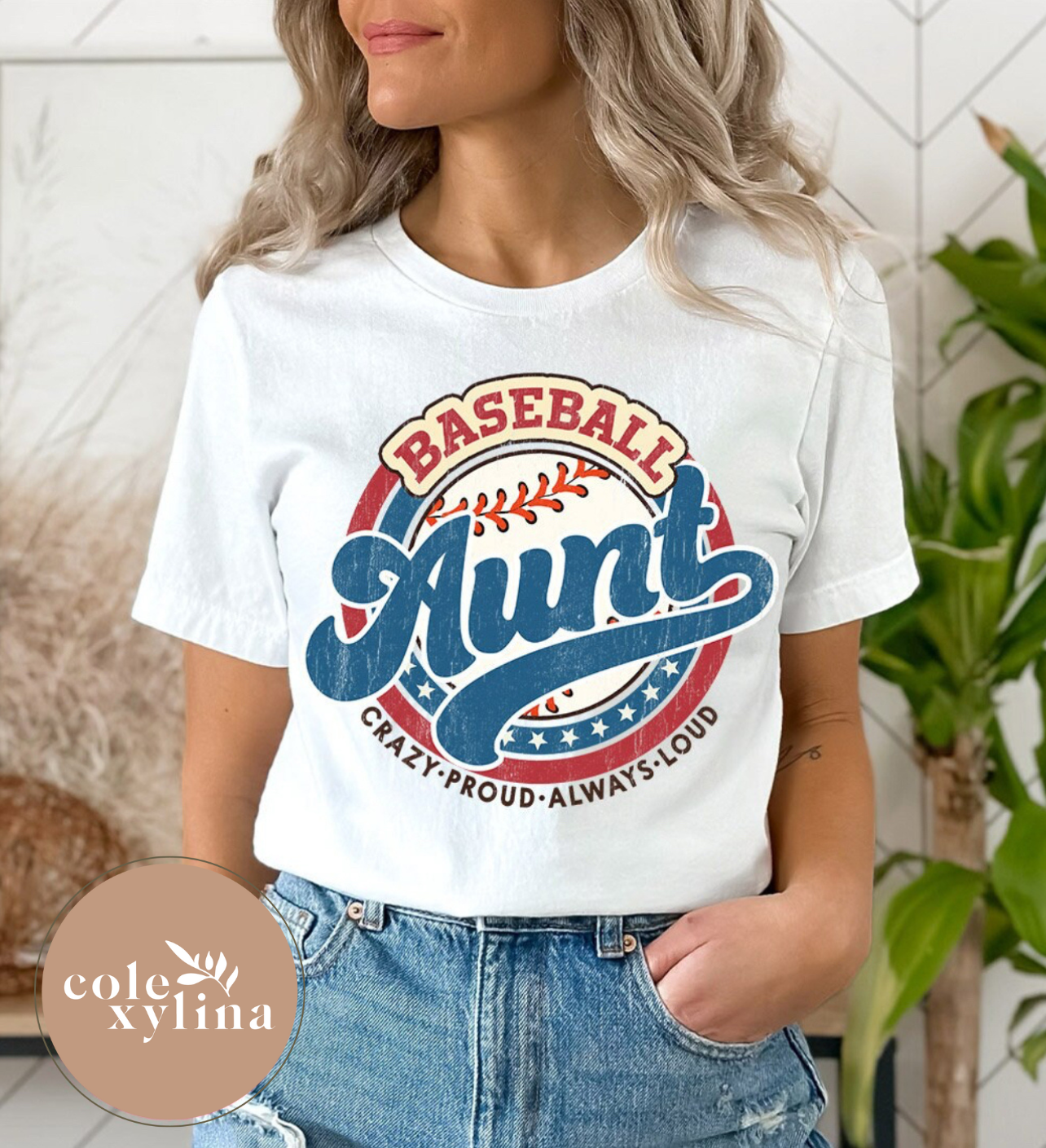 CRAZY PROUD BASEBALL AUNT - DTF TRANSFER