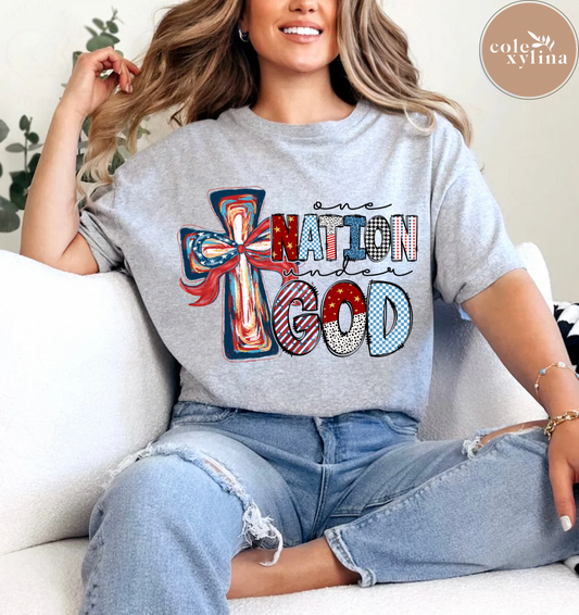 CROSS ONE NATION UNDER GOD - DTF TRANSFER
