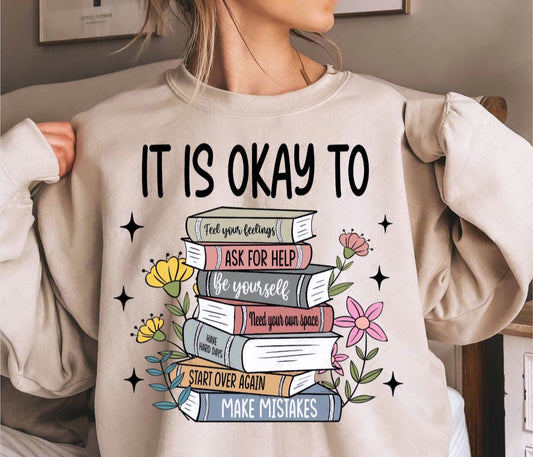 IT IS OK TO BOOKS - DTF TRANSFER