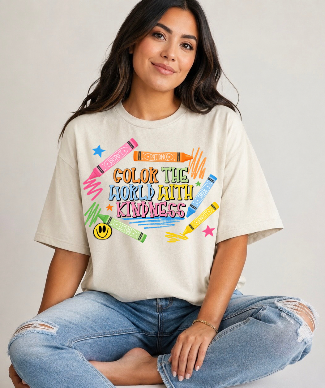 COLOR THE WORLD WITH KINDNESS - DTF TRANSFER