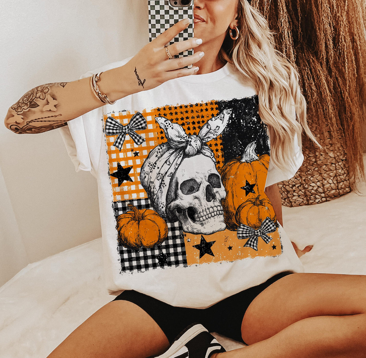 HALLOWEEN FALL SKULL - DTF TRANSFER