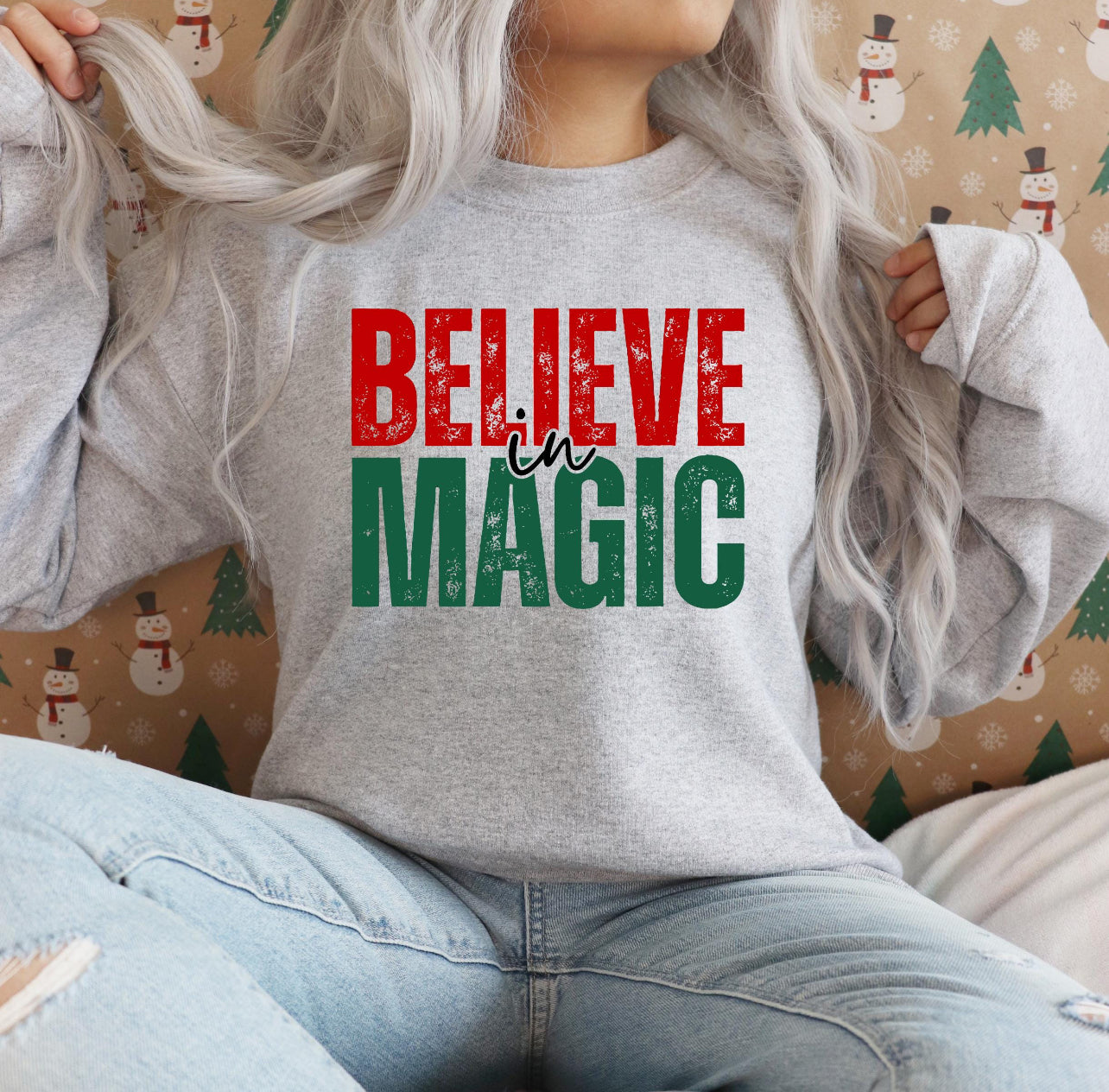 RED & GREEN BELIEVE IN MAGIC (2 OPTIONS) - DTF TRANSFER