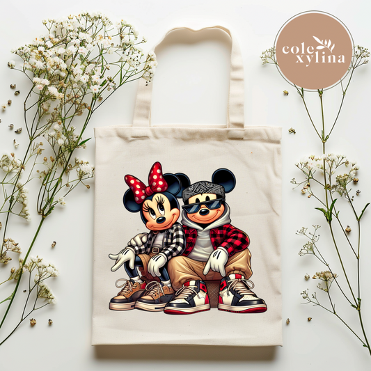 OLD SCHOOL MOUSE COUPLE - TOTE