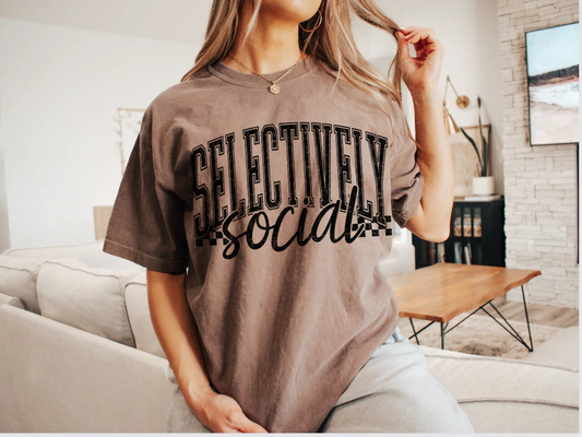 SELECTIVELY SOCIAL BLACK - DTF TRANSFER