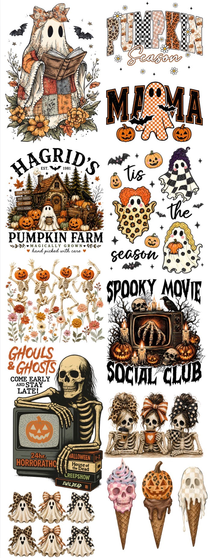 SPOOKY SEASON GANG SHEET - READY TO PRESS