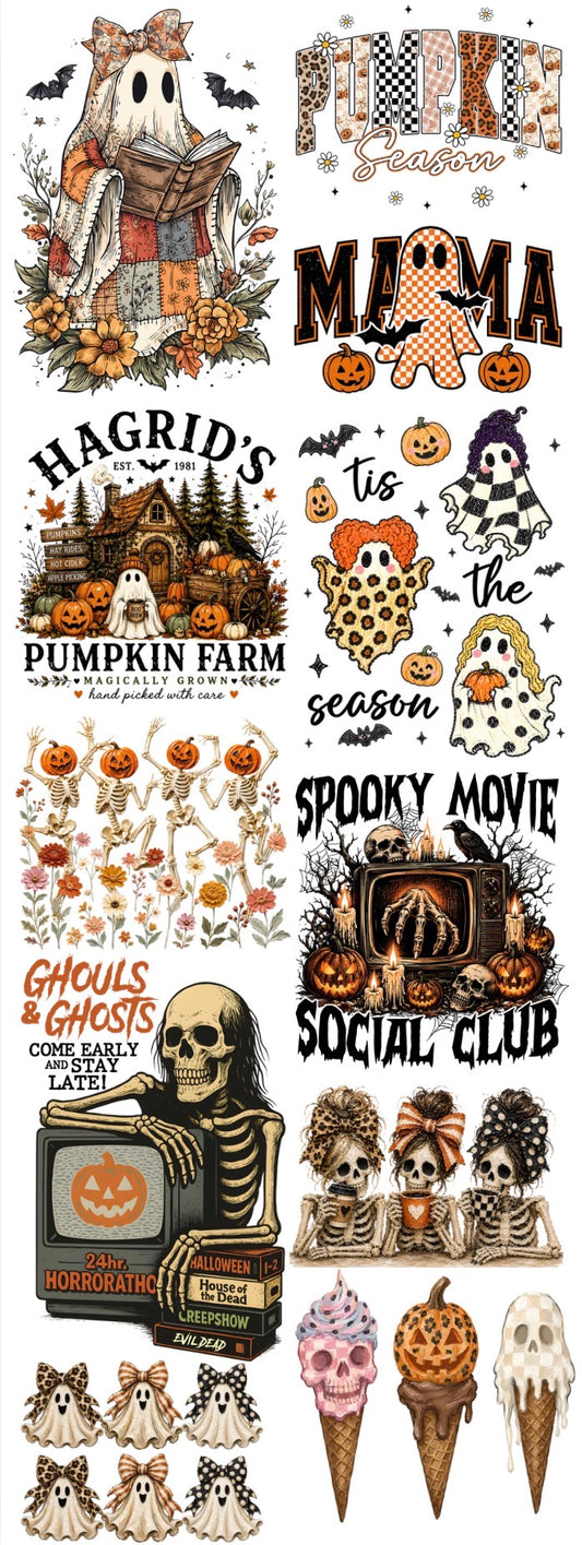 SPOOKY SEASON GANG SHEET - READY TO PRESS