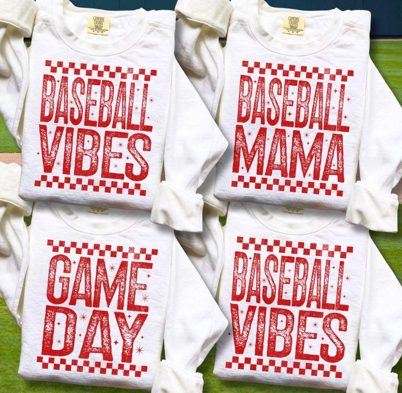 GRUNGE BASEBALL VIBES (3 COLOR OPTIONS) - DTF TRANSFER