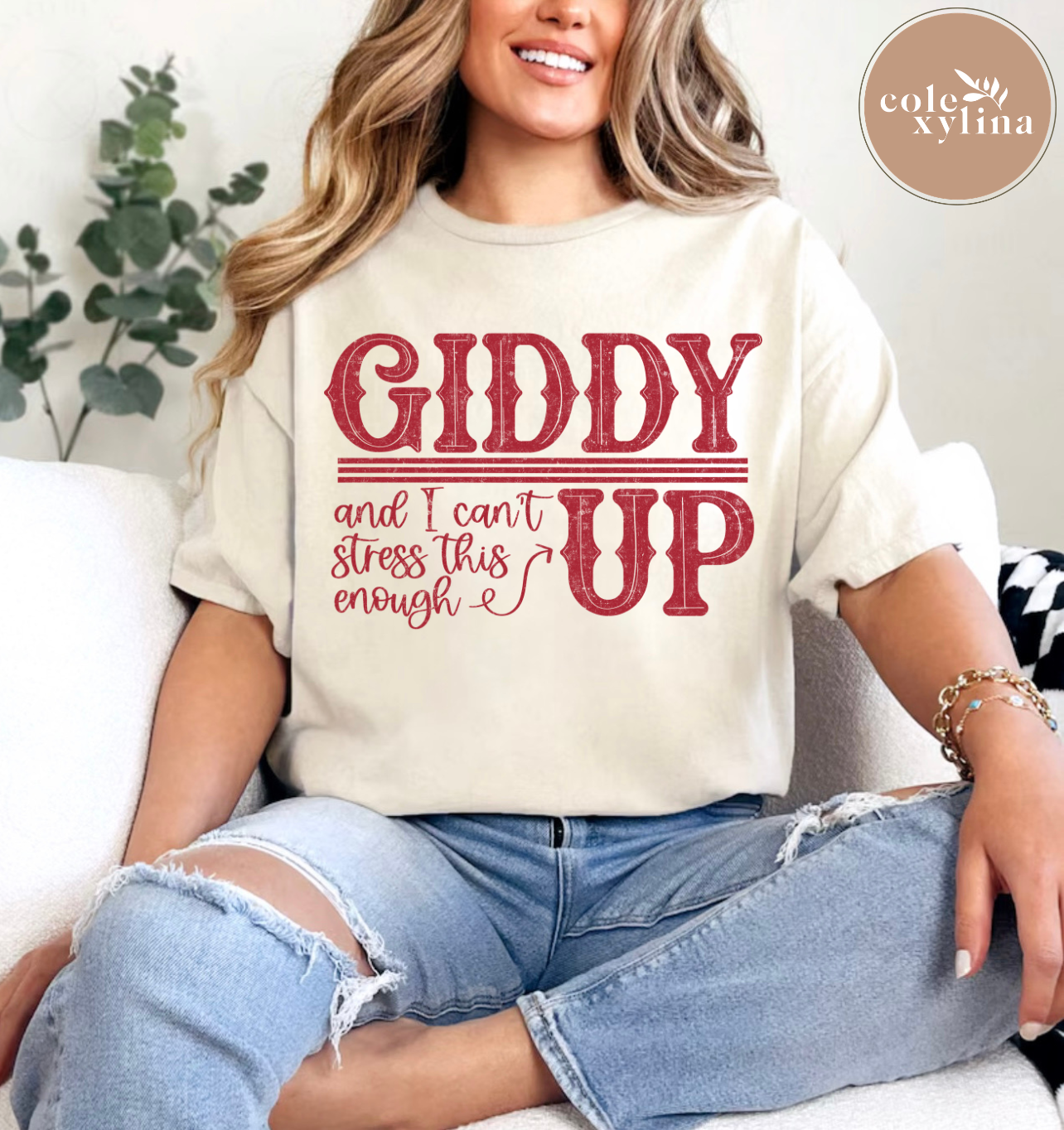GIDDY UP (3 COLOR OPTIONS) - DTF TRANSFER