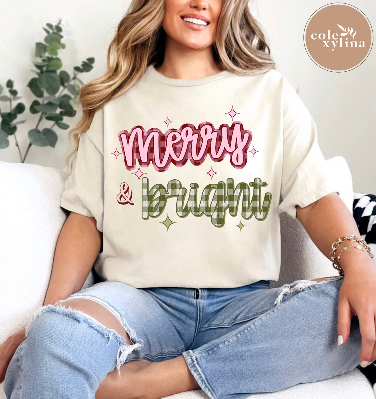PLAID MERRY & BRIGHT - DTF TRANSFER