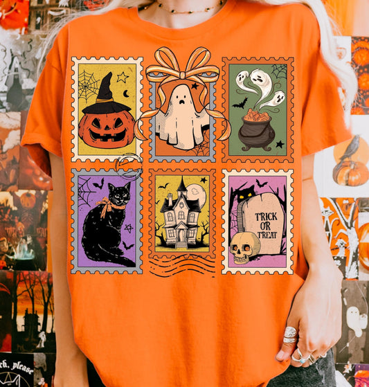 VINTAGE HALLOWEEN STAMPS - DTF TRANSFER