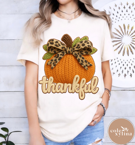 FAUX YARN THANKFUL - DTF TRANSFER