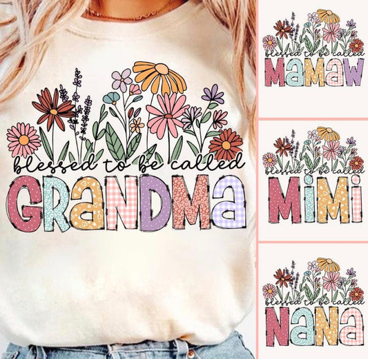 SPRING FLORAL NANA - DTF TRANSFER