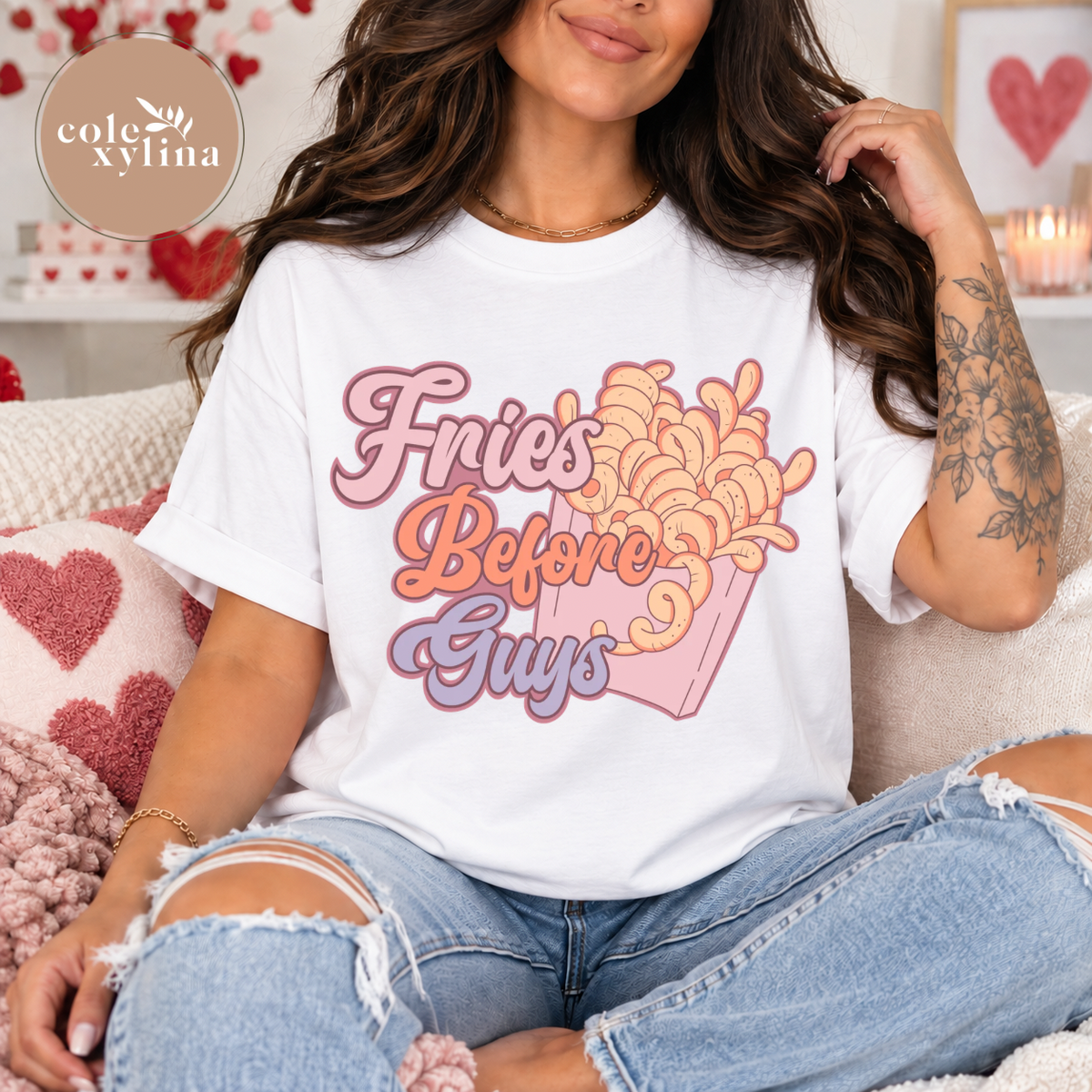 FRIES BEFORE GUYS SOLID - DTF TRANSFER