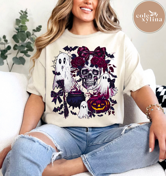 GOTH SKULL HALLOWEEN - DTF TRANSFER
