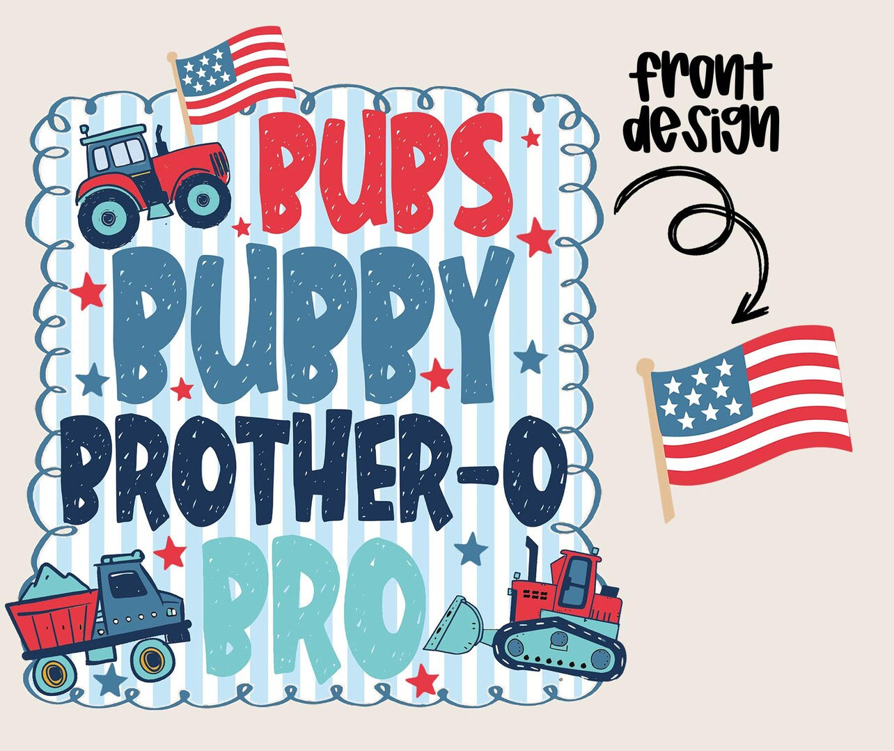 BUBS 4TH OF JULY - DTF TRANSFER