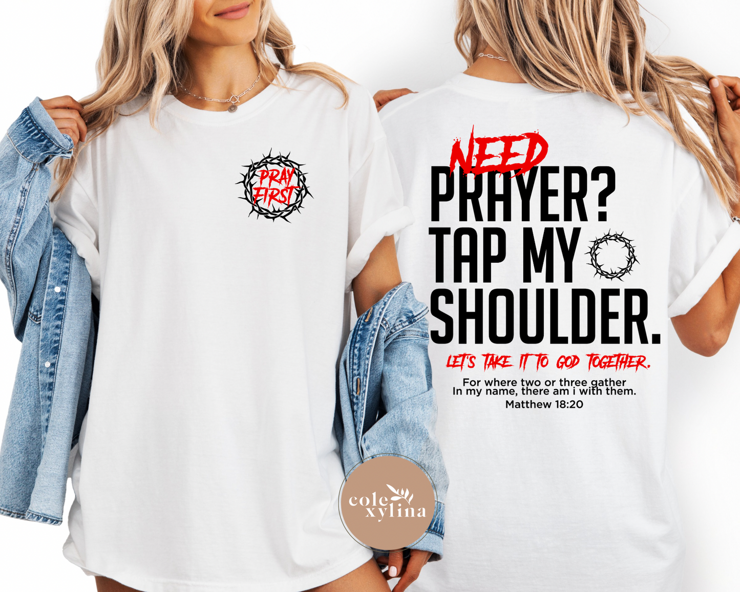 LET’S TAKE IT TO GOD TOGETHER BLACK & RED (2 PIECES) - DTF TRANSFER