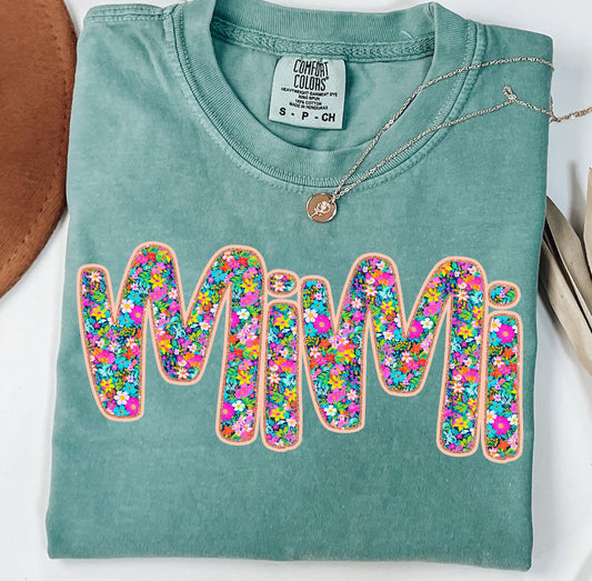 FLORAL GLITTER NAME (4 OPTIONS) - DTF TRANSFER