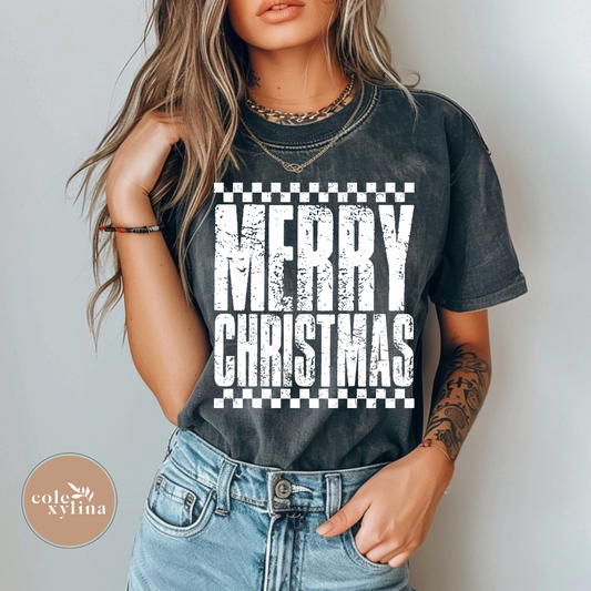 GRUNGE MERRY CHRISTMAS - DTF TRANSFER