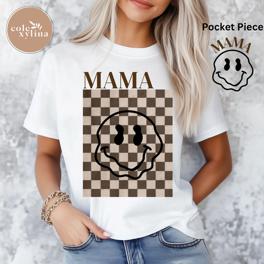 TRENDY CHECKERED MAMA (2 PIECES) - DTF TRANSFER