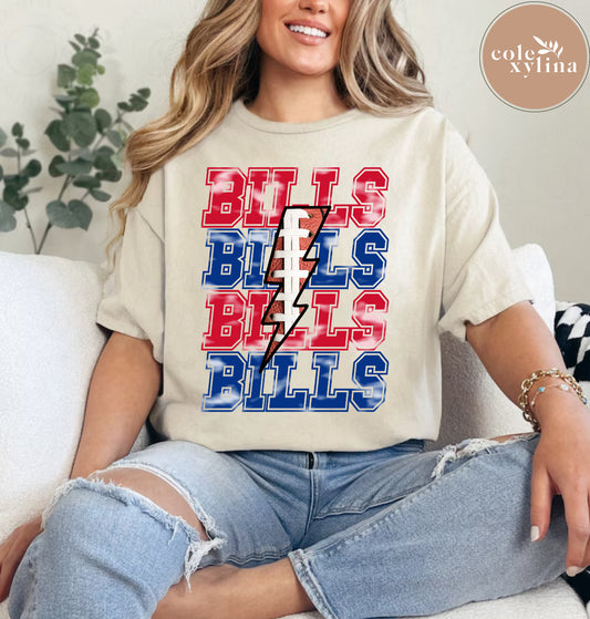 BILLS RETRO BOLT - DTF TRANSFER