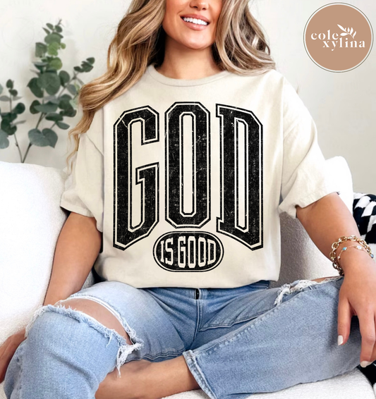 GOD IS GOOD BLACK - DTF TRANSFER