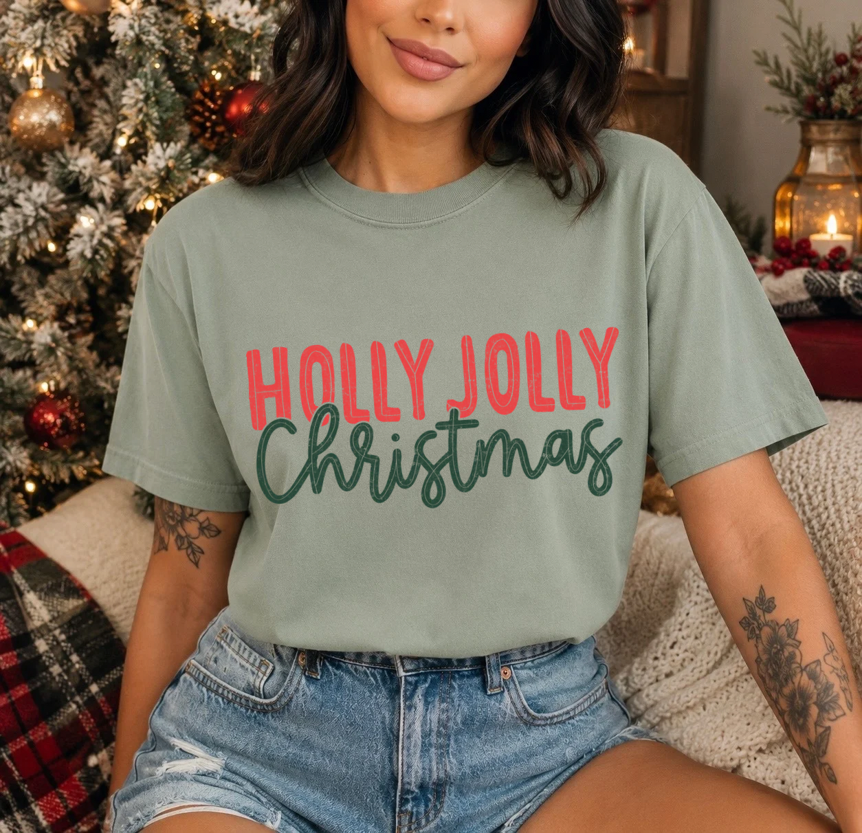 HOLLY JOLLY CHRISTMAS - DTF TRANSFER