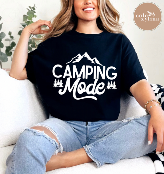 CAMPING MODE WHITE - DTF TRANSFER