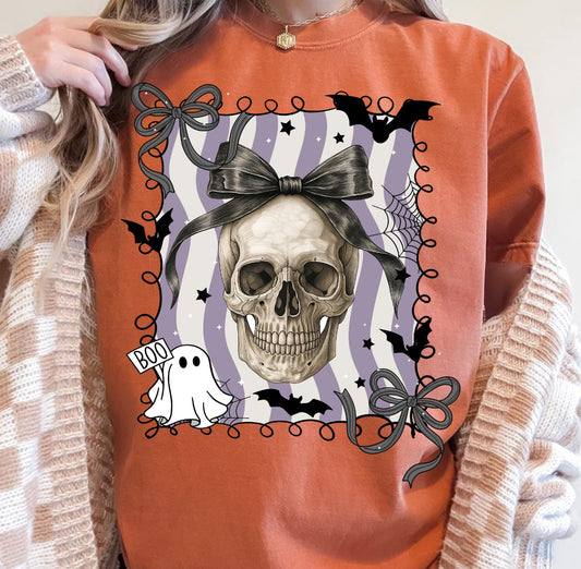 PURPLE FRAME SKULL BATS - DTF TRANSFER