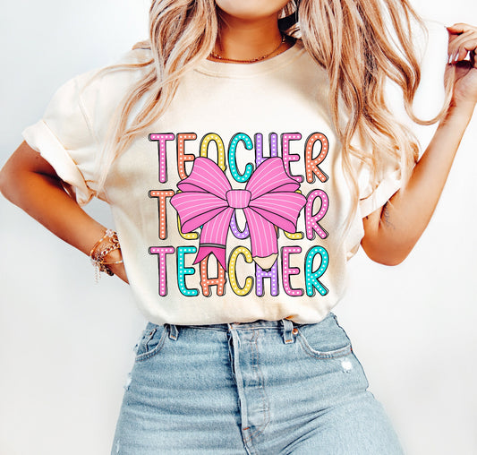 (DTF TRANSFER) TEACHER BOW