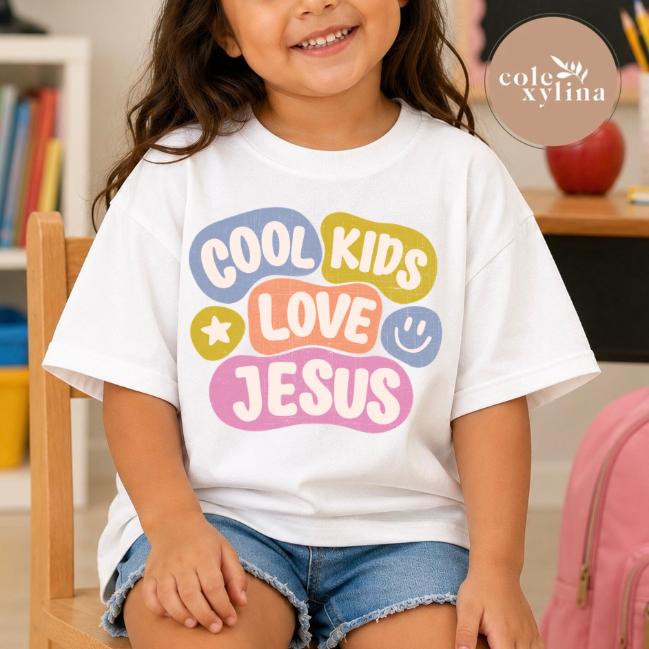 COOL KIDS LOVES JESUS GIRL - DTF TRANSFER
