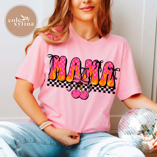 FLAMING HOT PINK MAMA - DTF TRANSFER