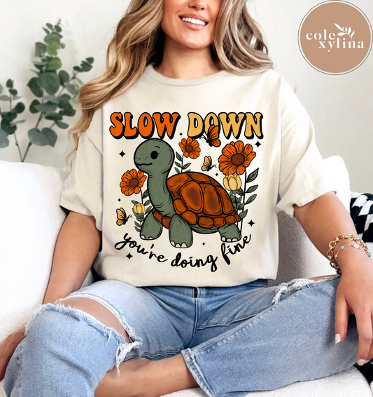 SLOW DOWN YOU ARE DOING FINE - DTF TRANSFER